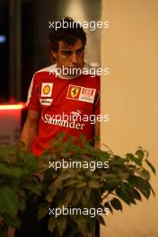 11.11.2010 Abu Dhabi, Abu Dhabi,  Fernando Alonso (ESP), Scuderia Ferrari - Formula 1 World Championship, Rd 19, Abu Dhabi Grand Prix, Thursday