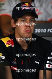 11.11.2010 Abu Dhabi, Abu Dhabi,  Sebastian Vettel (GER), Red Bull Racing - Formula 1 World Championship, Rd 19, Abu Dhabi Grand Prix, Thursday Press Conference