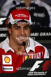 11.11.2010 Abu Dhabi, Abu Dhabi,  Fernando Alonso (ESP), Scuderia Ferrari - Formula 1 World Championship, Rd 19, Abu Dhabi Grand Prix, Thursday Press Conference