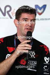 11.11.2010 Abu Dhabi, Abu Dhabi,  Graeme Lowdon (GBR) Chief Executive of Virgin Racing at a press conference where Virgin Racing announced that Marussia have acquired a shareholding in the team - Formula 1 World Championship, Rd 19, Abu Dhabi Grand Prix, Thursday