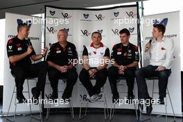 11.11.2010 Abu Dhabi, Abu Dhabi,  Nick Wirth (GBR) Virgin Racing Technical Director; John Booth (GBR) Virgin Racing Team Principal; Nikolay Fomenko (RUS) Marussia Motors Presidentand Graeme Lowdon (GBR) Chief Executive of Virgin Racing at a press conference where Virgin Racing announced that Marussia have acquired a shareholding in the team - Formula 1 World Championship, Rd 19, Abu Dhabi Grand Prix, Thursday