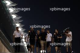 11.11.2010 Abu Dhabi, Abu Dhabi,  Sebastian Vettel (GER), Red Bull Racing, walks the circuit - Formula 1 World Championship, Rd 19, Abu Dhabi Grand Prix, Thursday