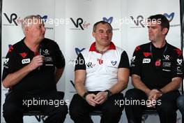 11.11.2010 Abu Dhabi, Abu Dhabi,  John Booth (GBR) Virgin Racing Team Principal; Nikolay Fomenko (RUS) Marussia Motors Presidentand Graeme Lowdon (GBR) Chief Executive of Virgin Racing at a press conference where Virgin Racing announced that Marussia have acquired a shareholding in the team - Formula 1 World Championship, Rd 19, Abu Dhabi Grand Prix, Thursday