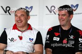 11.11.2010 Abu Dhabi, Abu Dhabi,  Nikolay Fomenko (RUS) Marussia Motors Presidentand Graeme Lowdon (GBR) Chief Executive of Virgin Racing at a press conference where Virgin Racing announced that Marussia have acquired a shareholding in the team - Formula 1 World Championship, Rd 19, Abu Dhabi Grand Prix, Thursday