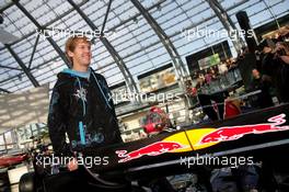 15.11.2010 Salzburg, Austria, Arrival of the Red Bull Racing Team at Hangar 7.  Adrian Newey (Technischer Direktor), Sebastian Vettel (GER), Mark Webber (AUS) und Christian Horner (Red Bull Racing)