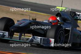 01.02.2010 Valencia, Spain,  Michael Schumacher (GER), Mercedes GP, W01 - Formula 1 Testing, Valencia