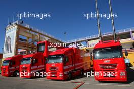 01.02.2010 Valencia, Spain,  Ferrari trucks - Formula 1 Testing, Valencia