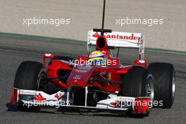 01.02.2010 Valencia, Spain,  Felipe Massa (BRA), Scuderia Ferrari, F10 - Formula 1 Testing, Valencia