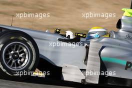 01.02.2010 Valencia, Spain,  Nico Rosberg (GER), Mercedes GP - Formula 1 Testing, Valencia