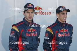 01.02.2010 Valencia, Spain,  Jaime Alguersuari (ESP), Scuderia Toro Rosso and Sebastien Buemi (SUI), Scuderia Toro Rosso  - Formula 1 Testing, Valencia