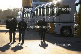 01.02.2010 Valencia, Spain,  Paddock atmosphere - Formula 1 Testing, Valencia