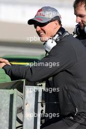 01.02.2010 Valencia, Spain,  Michael Schumacher (GER), Mercedes GP, goes out around the circuit to watch - Formula 1 Testing, Valencia