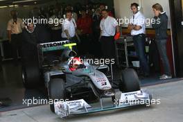 01.02.2010 Valencia, Spain,  Michael Schumacher (GER), Mercedes GP  - Formula 1 Testing, Valencia