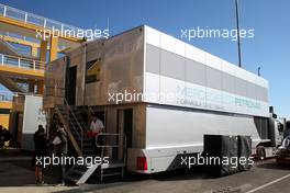 01.02.2010 Valencia, Spain,  Mercedes GP trucks - Formula 1 Testing, Valencia