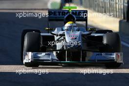 01.02.2010 Valencia, Spain,  Nico Rosberg (GER), Mercedes GP  - Formula 1 Testing, Valencia