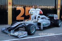 01.02.2010 Valencia, Spain,  Nico Rosberg (GER), Mercedes GP, Michael Schumacher (GER), Mercedes GP- Formula 1 Testing, Valencia