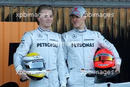 01.02.2010 Valencia, Spain,  Nico Rosberg (GER), Mercedes GP, Michael Schumacher (GER), Mercedes GP - Formula 1 Testing, Valencia