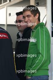 01.02.2010 Valencia, Spain,  Vitaly Petrov (RUS), Test Driver, Renault F1 Team and Eric Boullier, Team Principal, Renault F1 Team  - Formula 1 Testing, Valencia