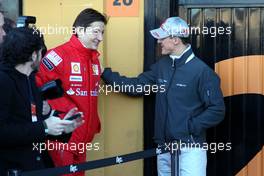 01.02.2010 Valencia, Spain,  Massimo Rivola (ITA) Scuderia Ferrari, Michael Schumacher (GER), Mercedes GP - Formula 1 Testing, Valencia