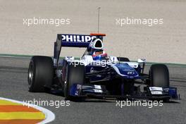 01.02.2010 Valencia, Spain,  Rubens Barrichello (BRA), Williams F1 Team - Formula 1 Testing, Valencia