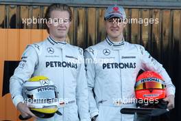 01.02.2010 Valencia, Spain,  Nico Rosberg (GER), Mercedes GP, Michael Schumacher (GER), Mercedes GP - Formula 1 Testing, Valencia