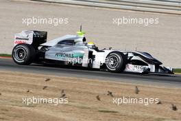 01.02.2010 Valencia, Spain,  Nico Rosberg (GER), Mercedes GP, W01 - Formula 1 Testing, Valencia