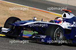 01.02.2010 Valencia, Spain,  Rubens Barrichello (BRA), Williams F1 Team- Formula 1 Testing, Valencia