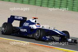 01.02.2010 Valencia, Spain,  Rubens Barrichello (BRA), Williams F1 Team - Formula 1 Testing, Valencia