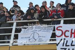 01.02.2010 Valencia, Spain,  A banner for Nico Rosberg (GER), Mercedes GP - Formula 1 Testing, Valencia