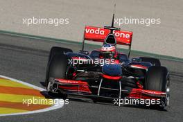 01.02.2010 Valencia, Spain,  Gary Paffett (GBR), Test Driver, McLaren Mercedes, MP4-25 - Formula 1 Testing, Valencia