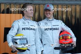 01.02.2010 Valencia, Spain,  Nico Rosberg (GER), Mercedes GP, Michael Schumacher (GER), Mercedes GP - Formula 1 Testing, Valencia