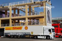 01.02.2010 Valencia, Spain,  Shell truck - Formula 1 Testing, Valencia