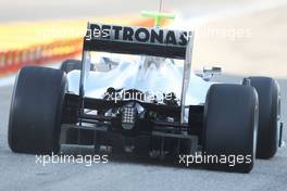 02.02.2010 Valencia, Spain,  Mercedes GP, W01, rear, detail - Formula 1 Testing, Valencia