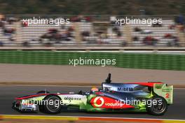 02.02.2010 Valencia, Spain,  Lewis Hamilton (GBR), McLaren Mercedes, McLaren use aero paint  - Formula 1 Testing, Valencia