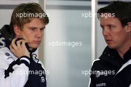 02.02.2010 Valencia, Spain,  Nico Hulkenberg (GER), Williams F1 Team, Sam Michael (AUS), WilliamsF1 Team, Technical director - Formula 1 Testing, Valencia