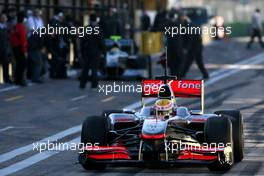 02.02.2010 Valencia, Spain,  Lewis Hamilton (GBR), McLaren Mercedes  - Formula 1 Testing, Valencia