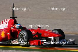 03.02.2010 Valencia, Spain,  Fernando Alonso (ESP), Scuderia Ferrari  - Formula 1 Testing, Valencia