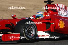 03.02.2010 Valencia, Spain,  Fernando Alonso (ESP), Scuderia Ferrari, F10 - Formula 1 Testing, Valencia