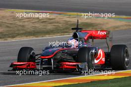 03.02.2010 Valencia, Spain,  Jenson Button (GBR), McLaren Mercedes  - Formula 1 Testing, Valencia