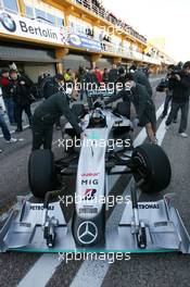 03.02.2010 Valencia, Spain,  Michael Schumacher (GER), Mercedes GP  - Formula 1 Testing, Valencia