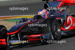 03.02.2010 Valencia, Spain,  Jenson Button (GBR), McLaren Mercedes, MP4-25 - Formula 1 Testing, Valencia