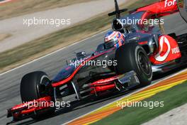 03.02.2010 Valencia, Spain,  Jenson Button (GBR), McLaren Mercedes  - Formula 1 Testing, Valencia