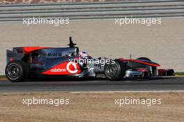 03.02.2010 Valencia, Spain,  Jenson Button (GBR), McLaren Mercedes, MP4-25 - Formula 1 Testing, Valencia