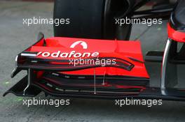 03.02.2010 Valencia, Spain,  McLaren Mercedes front wing detail - Formula 1 Testing, Valencia