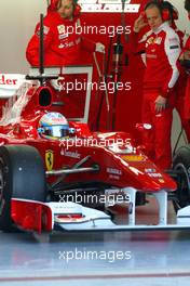 03.02.2010 Valencia, Spain,  Fernando Alonso (ESP), Scuderia Ferrari  - Formula 1 Testing, Valencia