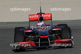 03.02.2010 Valencia, Spain,  Jenson Button (GBR), McLaren Mercedes, MP4-25 - Formula 1 Testing, Valencia