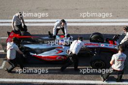 03.02.2010 Valencia, Spain,  Jenson Button (GBR), McLaren Mercedes, MP4-25 - Formula 1 Testing, Valencia