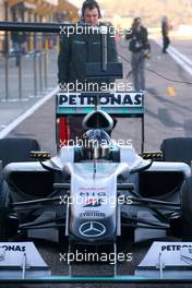 03.02.2010 Valencia, Spain,  Michael Schumacher (GER), Mercedes GP  - Formula 1 Testing, Valencia