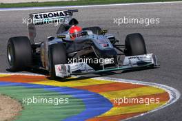 03.02.2010 Valencia, Spain,  Michael Schumacher (GER), Mercedes GP  - Formula 1 Testing, Valencia