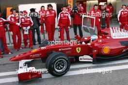 03.02.2010 Valencia, Spain,  Fernando Alonso (ESP), Scuderia Ferrari  - Formula 1 Testing, Valencia